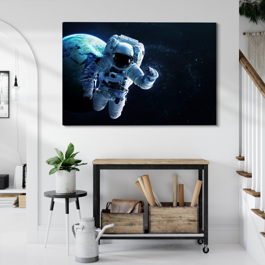 Obraz na płótnie - kosmos, przestrzeń, astronauta