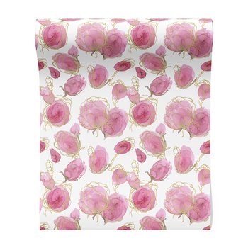 Tapeta - kwiaty, pąki, złoto