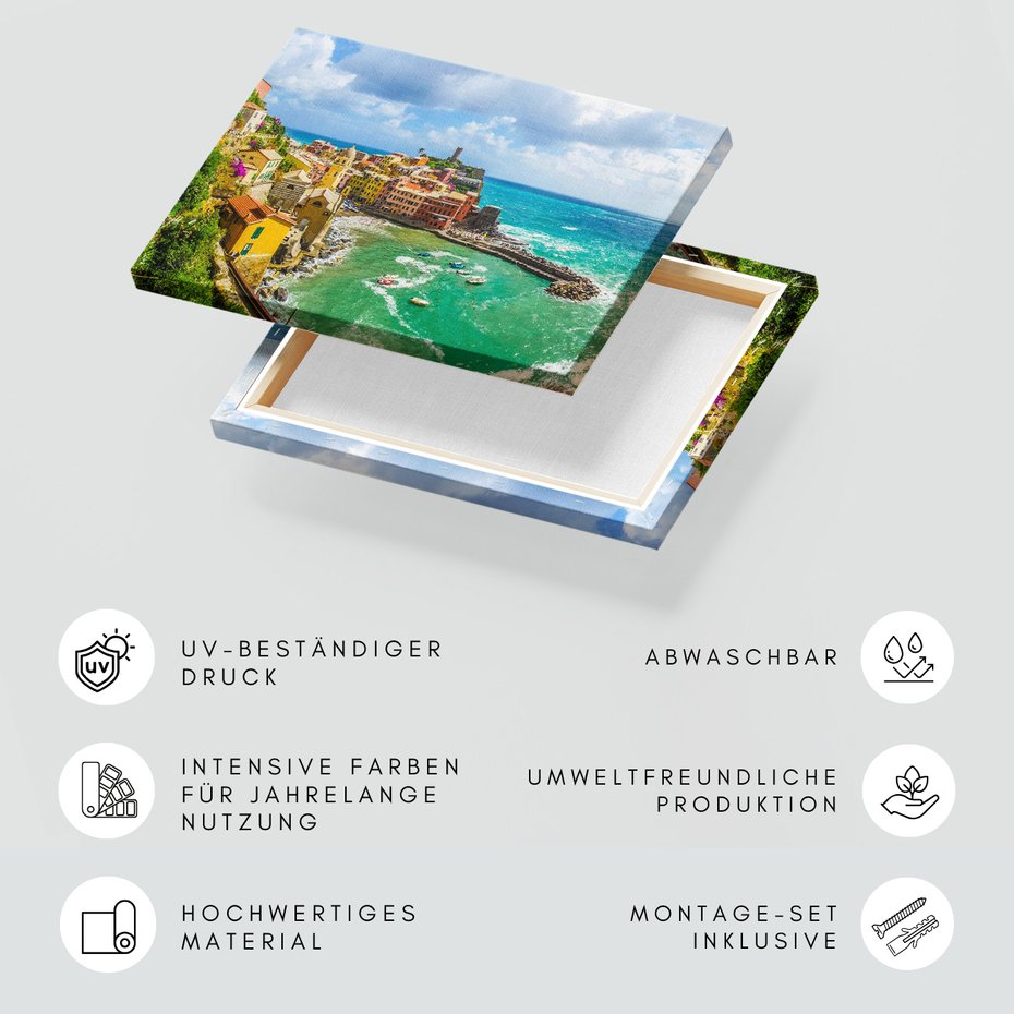 Obraz na płótnie - miasto, morze, kolorowe