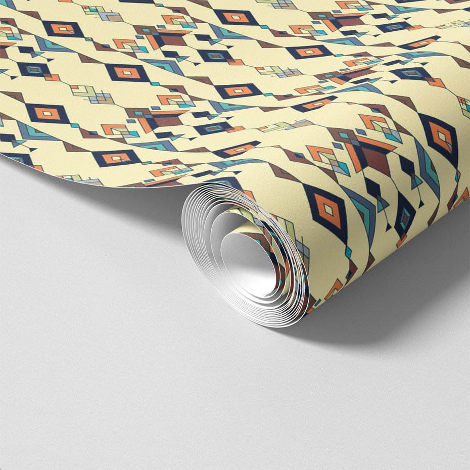 Tapeta - romby, trójkąty, linie