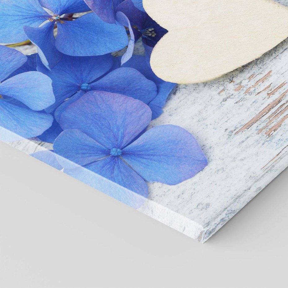 Obraz na płótnie - hortensje, kwiaty, serce