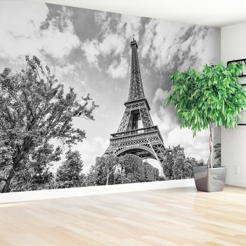 Fototapeta - Paryż, Wieża Eiffla, chmury