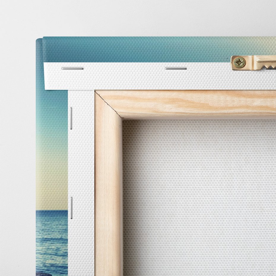 Obraz na płótnie - plaża, morze, zachód słońca