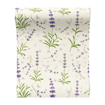 Tapeta - kwiaty, liście, motyle