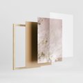 Zestaw obrazy w ramie, plakaty - marmur, tekstura, złoto - rama drewno