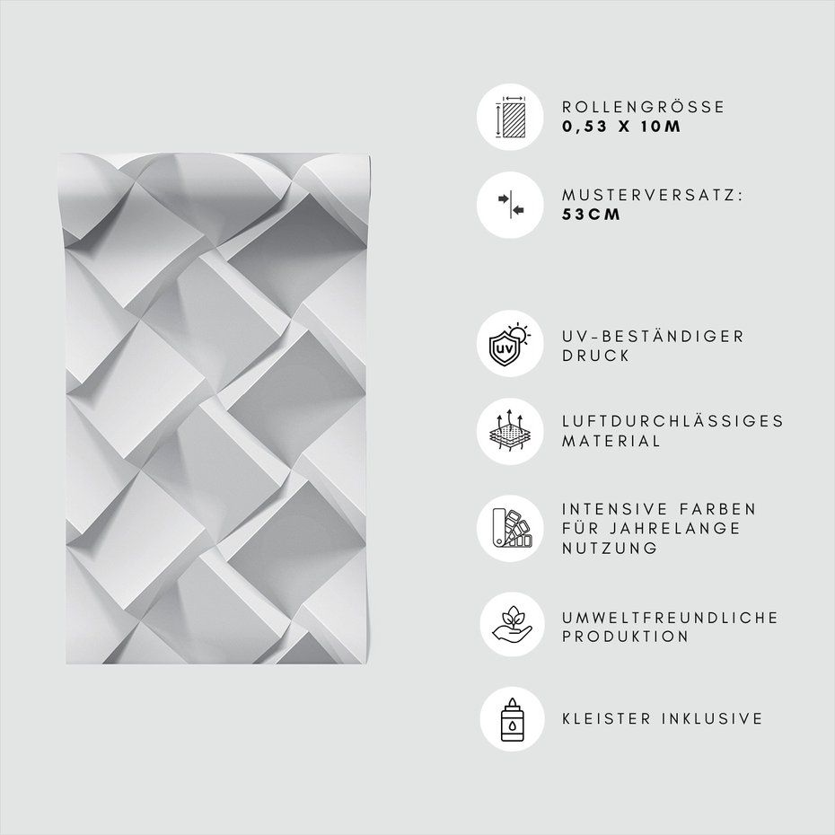 Tapeta - kostka, geometria, iluzja