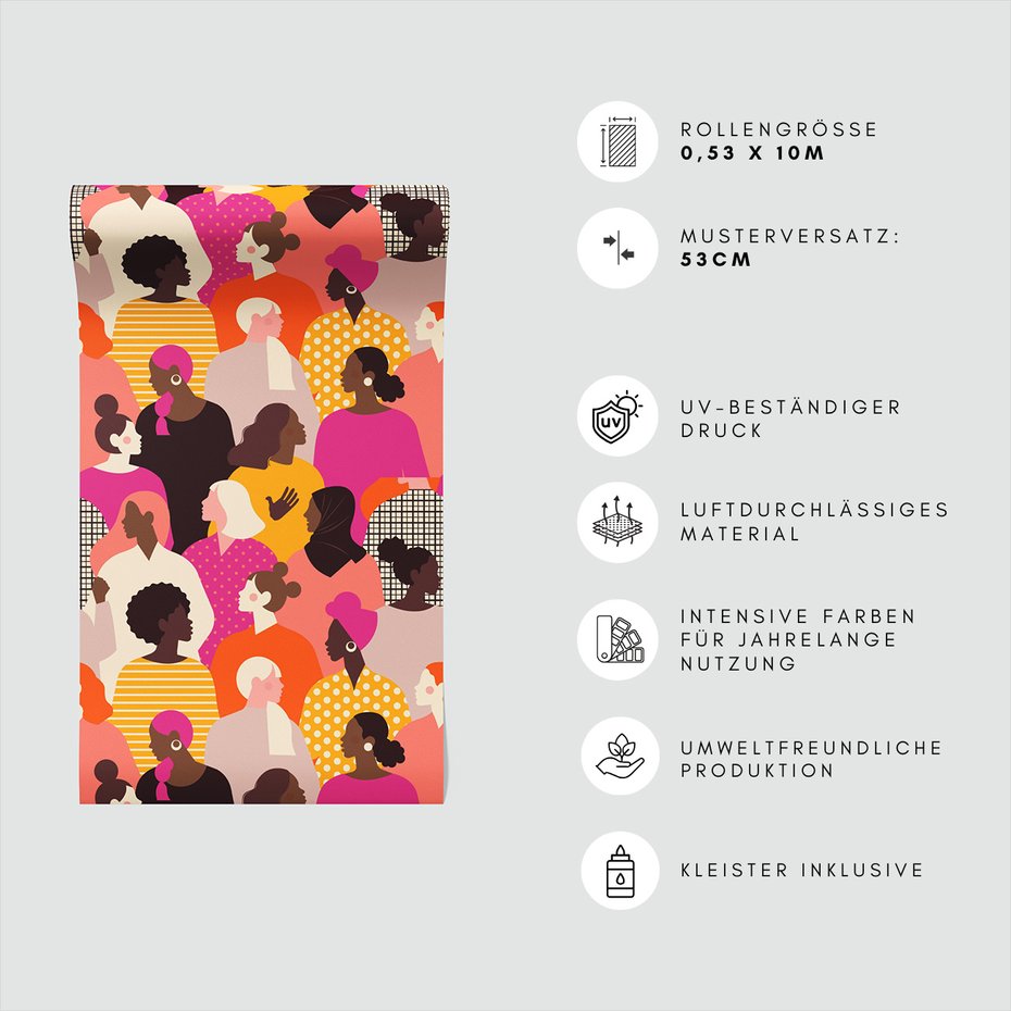 Tapeta - kobiety, portrety, różnorodność