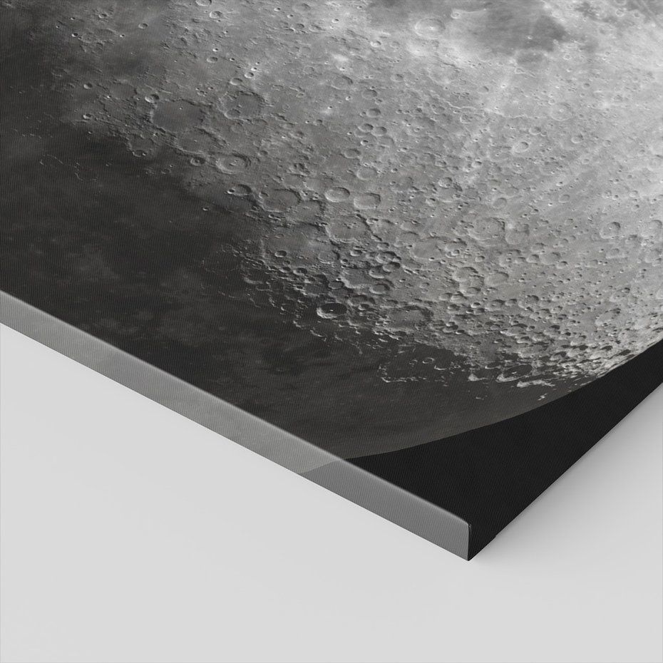 Obraz na płótnie - księżyc, kratery, powierzchnia