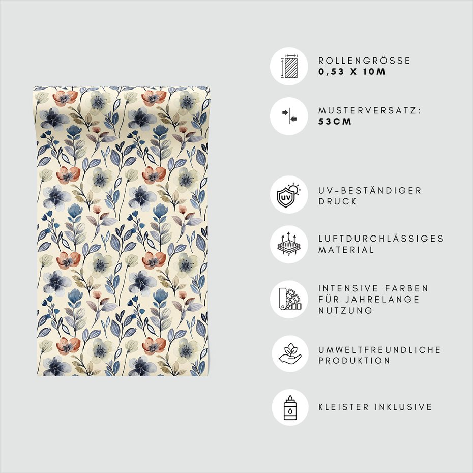 Tapeta - kwiaty, liście, tło