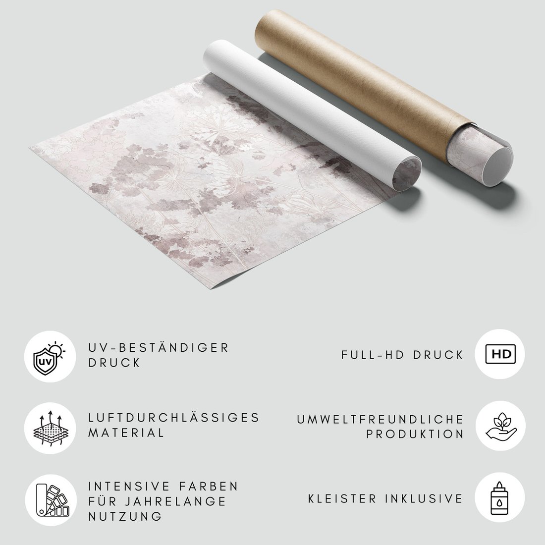 Fototapeta - loft, kwiaty, mural