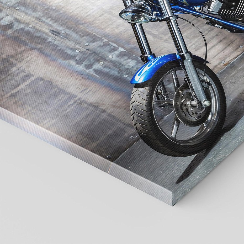 Obraz na płótnie - motocykl, chopper, niebieski