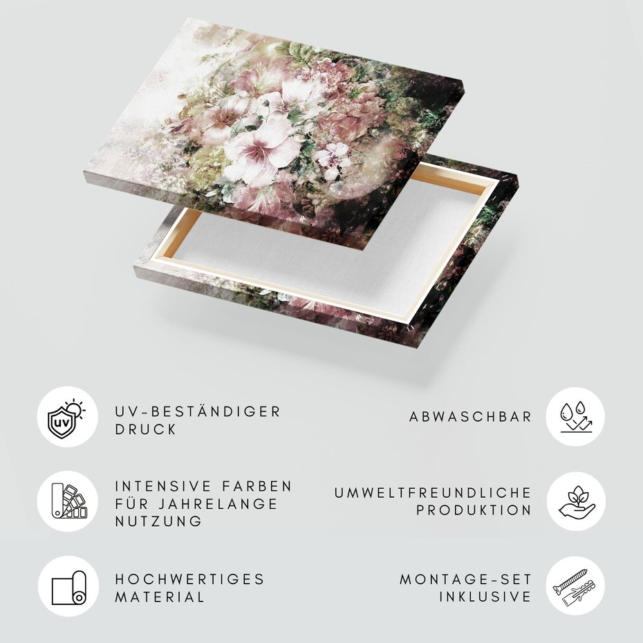 Obraz na płótnie - kwiaty, pastelowe, abstrakcja