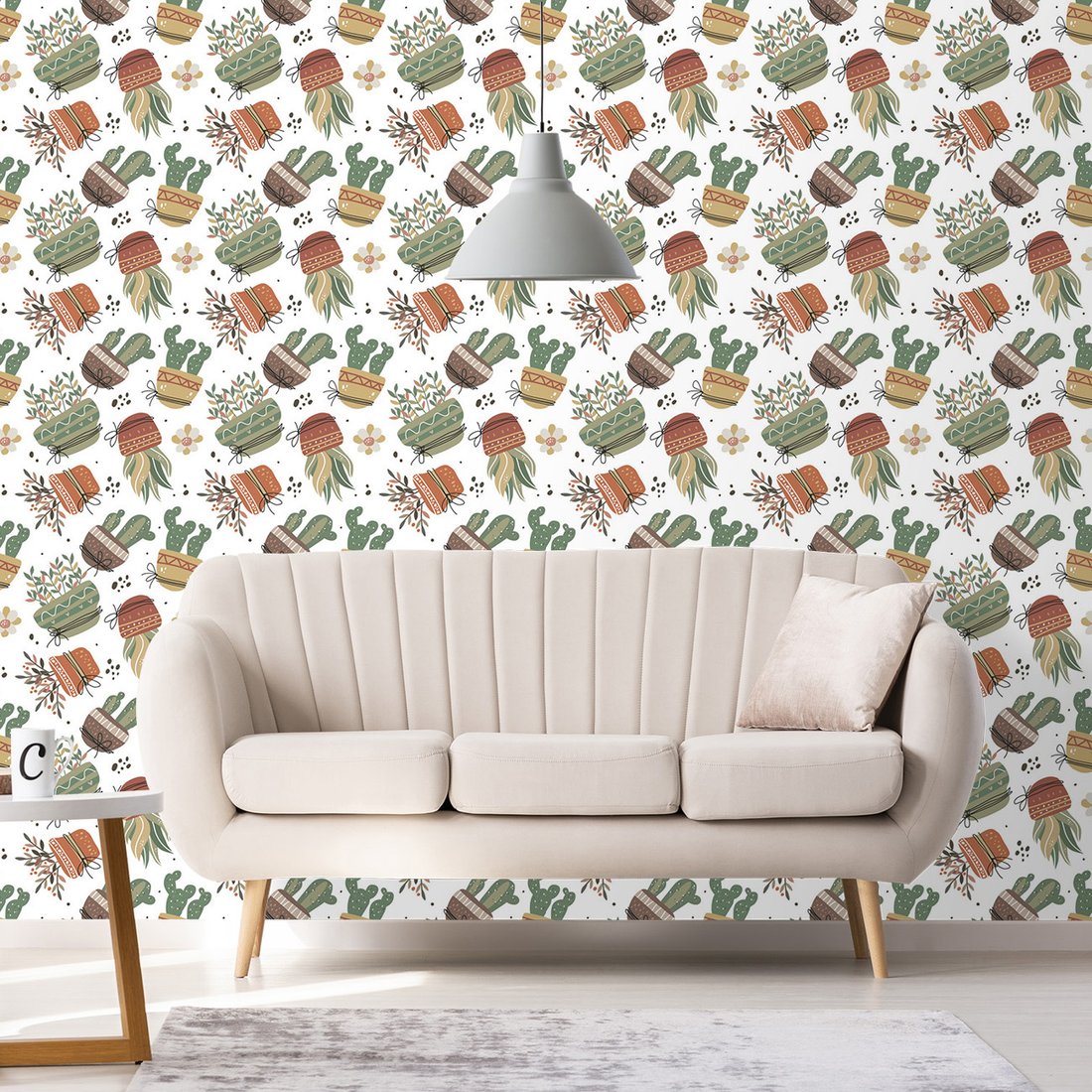 Tapeta - kwiaty, doniczka, kaktus