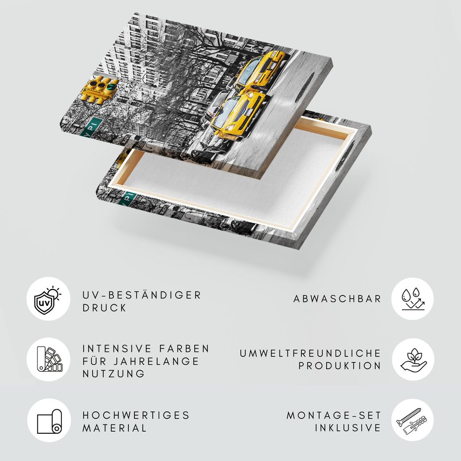 Obraz na płótnie - miasto, taksówki, ulica