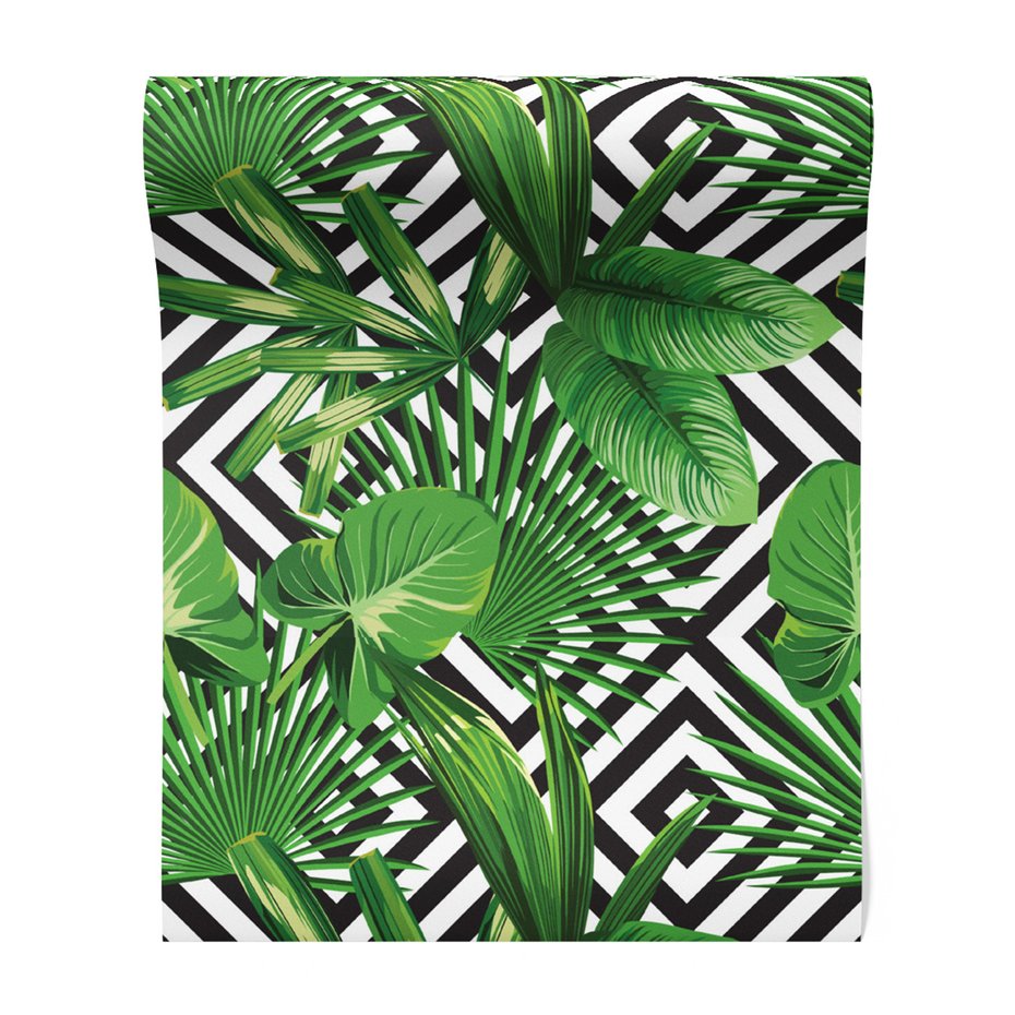 Tapeta - liście, geometria, tło