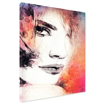 Obraz na płótnie - portret, akwarela, kobieta