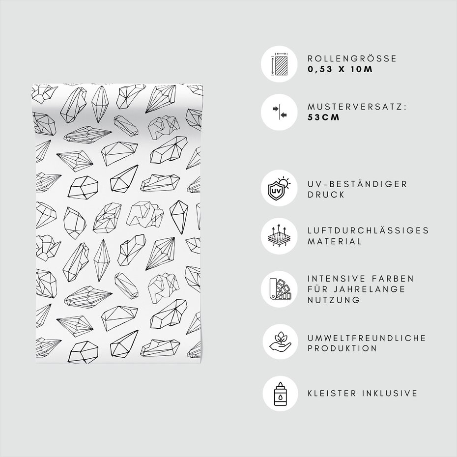 Tapeta - kryształy, geometria, linie