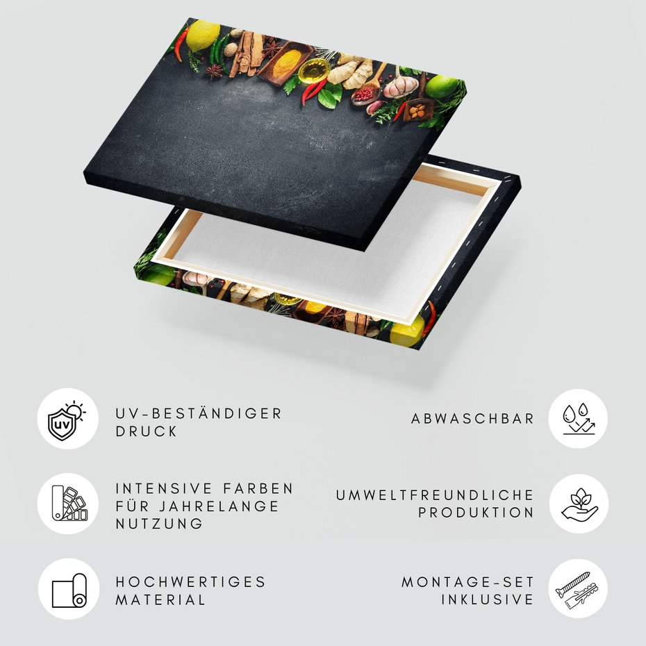 Obraz na płótnie - jedzenie, przyprawy, składniki