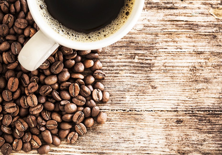 Fototapeta - kawa, ziarna, napój