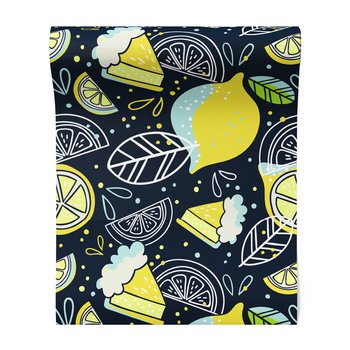 Tapeta - cytryny, ciasto, liście