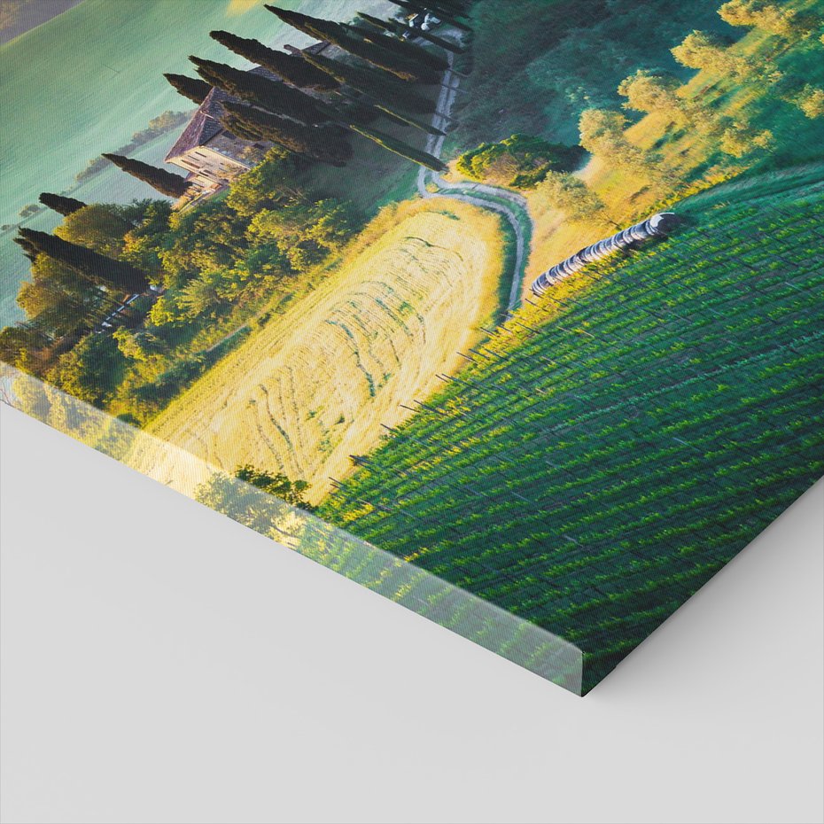 Obraz na płótnie - Toskania, krajobraz, wzgórze