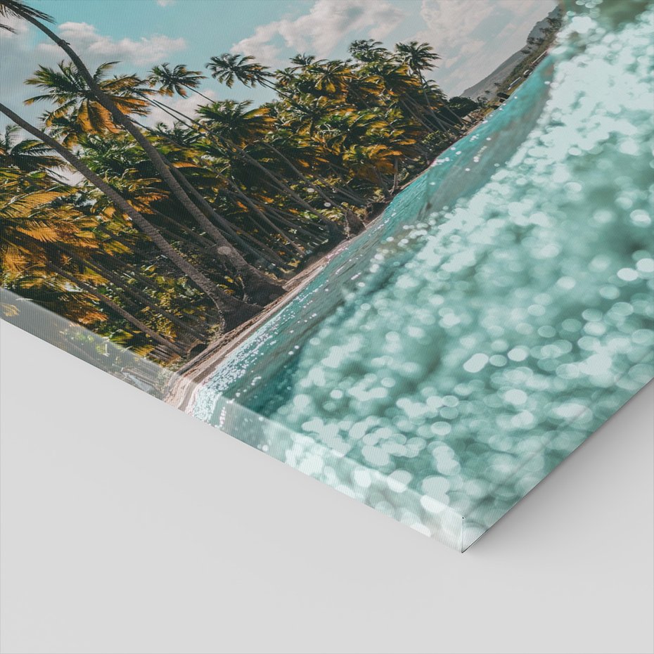 Obraz na płótnie - palmy, plaża, morze