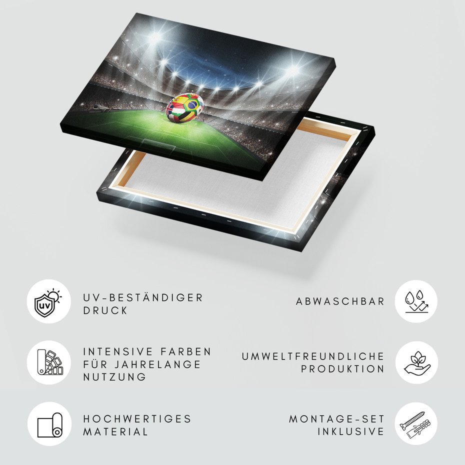 Obraz na płótnie - piłka nożna, stadion, sport