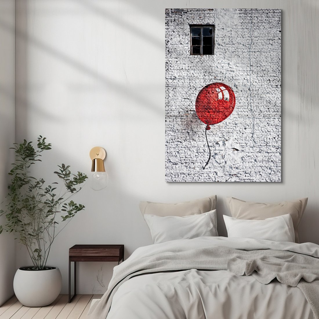 Obraz na płótnie - mur, balon, grafiti